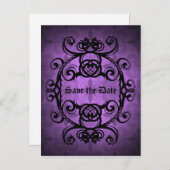 Elegante bruiloft bewaar de datum aankondigingskaart (Voorkant / Achterkant)