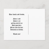 Elegante bruiloft bewaar de datum aankondigingskaart (Achterkant)