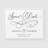 Elegante Bruiloft Bewaar de Datum Eenvoudige Magne (Voorkant)