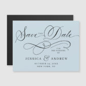 Elegante Bruiloft Bewaar de Datum Eenvoudige Magne (Voorkant / Achterkant)