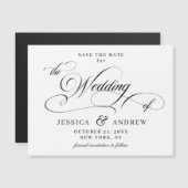 Elegante Bruiloft Bewaar de Datum Eenvoudige Magne (Voorkant / Achterkant)