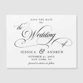 Elegante Bruiloft Bewaar de Datum Eenvoudige Magne