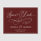 Elegante Bruiloft Bewaar de Datum Eenvoudige Magne (Voorkant)