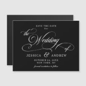 Elegante Bruiloft Bewaar de Datum Eenvoudige Magne (Voorkant / Achterkant)