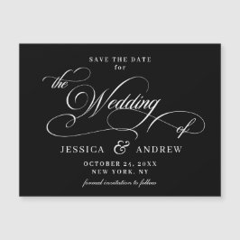 Elegante Bruiloft Bewaar de Datum Eenvoudige Magne