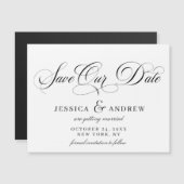 Elegante Bruiloft Bewaar de Datum Eenvoudige Magne (Voorkant / Achterkant)