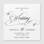 Elegante Bruiloft Bewaar de Datum Eenvoudige Magne (Voorkant)