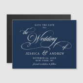 Elegante Bruiloft Bewaar de Datum Eenvoudige Magne (Voorkant / Achterkant)