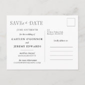 Elegante bruiloft Bewaar de datum Foto Briefkaart (Achterkant)