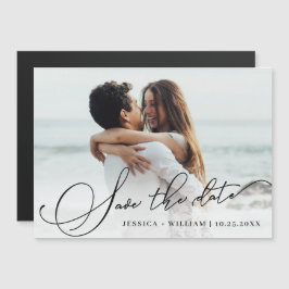 Elegante bruiloft Bewaar de datum Magnetische foto