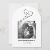 Elegante bruiloft Bewaar de datum Martini Tower Ar Kaart (Achterkant)