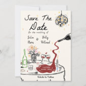 Elegante bruiloft Bewaar de datumkaarten Kaart (Voorkant)