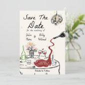 Elegante bruiloft Bewaar de datumkaarten Kaart (Staand voorkant)