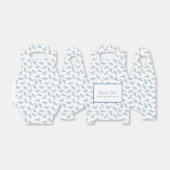 Elegante bruiloft blauwe tuin patroon gepersonalis bedankdoosjes (Uitgevouwen)