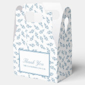 Elegante bruiloft blauwe tuin patroon gepersonalis bedankdoosjes (Geopend)