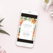 Elegante bruiloft Bloemen Boho Boog Perzik Kaart