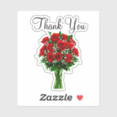 Elegante bruiloft bloemen dank u Stickers (Vel)