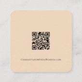 Elegante Bruiloft Bloemen Gedempte Groen en Perzik Informatiekaartje (Achterkant)