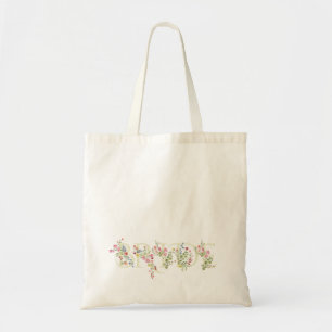 Elegante bruiloft bloemen lente BRUID bruidsfeest Tote Bag