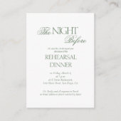 Elegante bruiloft Bloemen Monogram repetitie diner Informatiekaartje (Voorkant)