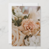 Elegante bruiloft, bloemenboeket, groen lijst kaart (Achterkant)
