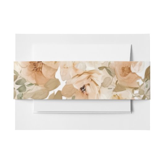 Elegante bruiloft bloemengemuteerde groen en perzi uitnodigingen wikkel (Voorkant Voorbeeld)