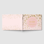 Elegante bruiloft | Blush roze gouden Confetti har Gastenboek (Volledig)