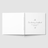 Elegante bruiloft Botanische bladeren Zwart & Wit Gastenboek (Volledig)