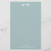 Elegante bruiloft briefpapier met  sleutel (Voorkant)