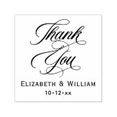 Elegante bruiloft bruid bruidegom datum dank u #2  zelfinktende stempel (Design)