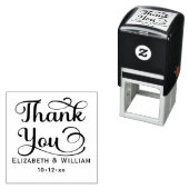 Elegante bruiloft bruid bruidegom datum dank u #3  zelfinktende stempel (In situ)