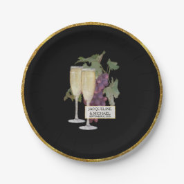 Elegante bruiloft Bruids Verloving Decor Champagne Papieren Bordje