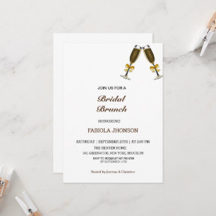 Elegante bruiloft brunch ontbijt kaart