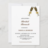 Elegante bruiloft brunch-schoonmaakfeest kaart (Voorkant)