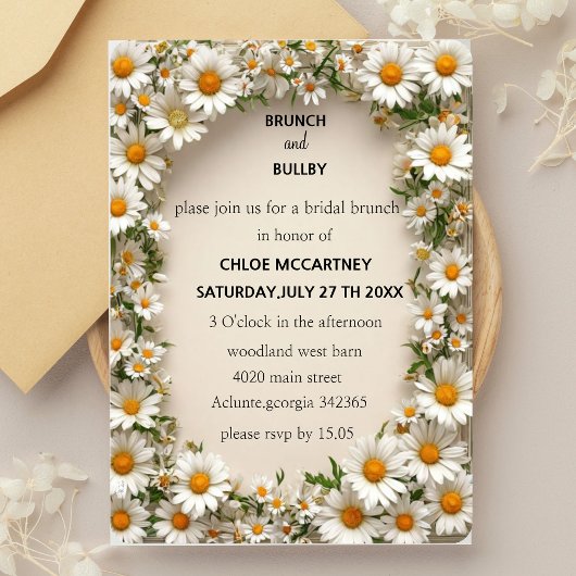 elegante bruiloft brunch uitnodiging