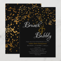 Elegante Bruiloft Bubbels Brunch Trouwdag Gouden C