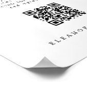 Elegante Bruiloft Capture de Liefde QR Code Printa Poster (Hoek)