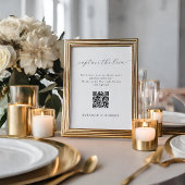 Elegante Bruiloft Capture de Liefde QR Code Printa Poster