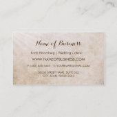 Elegante bruiloft cateraar duif met kruiden visitekaartje (Achterkant)