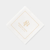 Elegante bruiloft Chic Custom Gold Folie Servetten (Rechts)