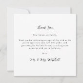 Elegante bruiloft Chic Custom Photo Collage Monogr Bedankkaart (Achterkant)