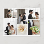 Elegante bruiloft collage dank u briefkaart (Voorkant)