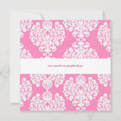 Elegante bruiloft Damask Kaart (Achterkant)