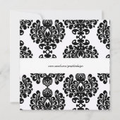 Elegante bruiloft Damask Kaart (Achterkant)