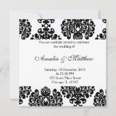 Elegante bruiloft Damask Kaart (Voorkant)