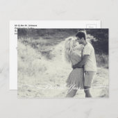 Elegante bruiloft Dank u Briefkaart | witscript (Voorkant / Achterkant)