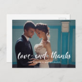 Elegante bruiloft Dank u Foto Briefkaart (Voorkant / Achterkant)