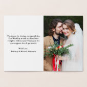 Elegante bruiloft dank u foto goud folie kaarten (Binnen)