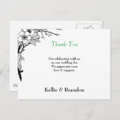 ELEGANTE BRUILOFT DANK U KAART (Voorkant / Achterkant)