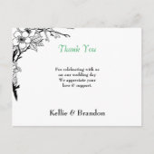 ELEGANTE BRUILOFT DANK U KAART (Voorkant)